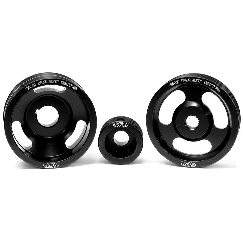 GFB 2003 Lightweight aircraft grade alumimium lightened underdrive pulley kit (3 pulleys and belts included)